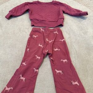 Carter's Maroon Set with Horse Design